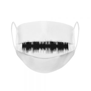 Mundmaske von Shirtinator mit dem Design "Frequenz" in Frontansicht