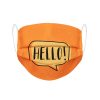 Mundmaske von Shirtinator mit dem Design "Hello!" in Frontansicht