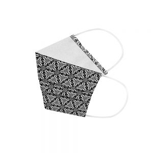 Mundmaske von Shirtinator mit dem Design "Design Lines" in Seitenansicht